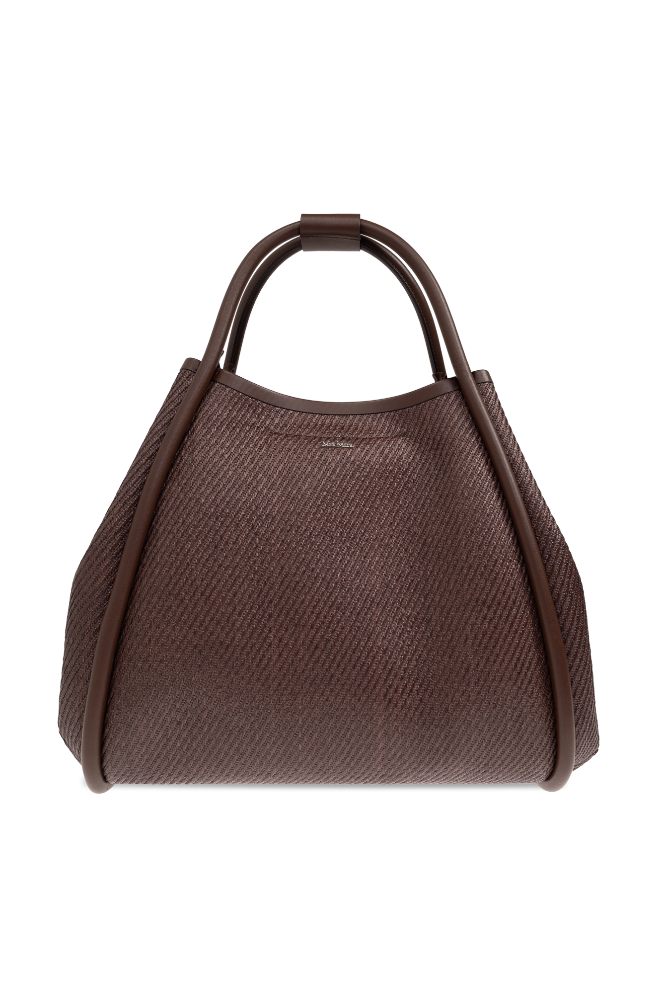 25SS new/Max Mara サマーマリンミディアムトート Bag Brown Marine Bag